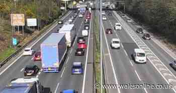 M4 brought to standstill by four car collision