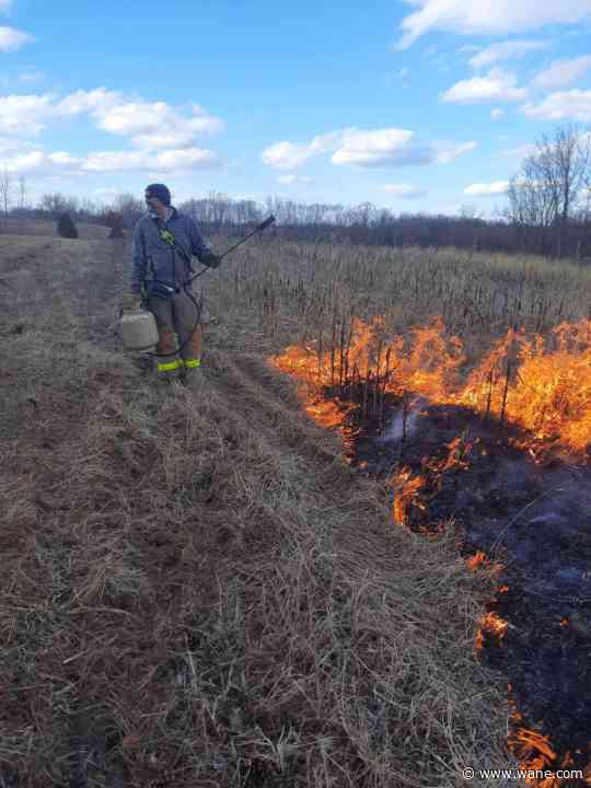 Fire stations collaborate, tackle brush fire training