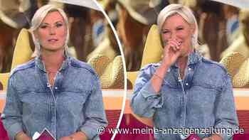 ARD-Moderatorin kann sich nach TV-Panne kaum mehr beruhigen