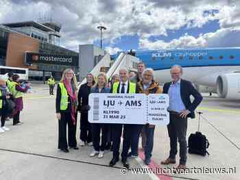 Feestelijke start voor nieuwe dagelijkse KLM-lijndienst naar Ljubljana