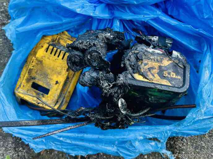 Brand in vuilniswagen Vinkeveen door batterij in afval