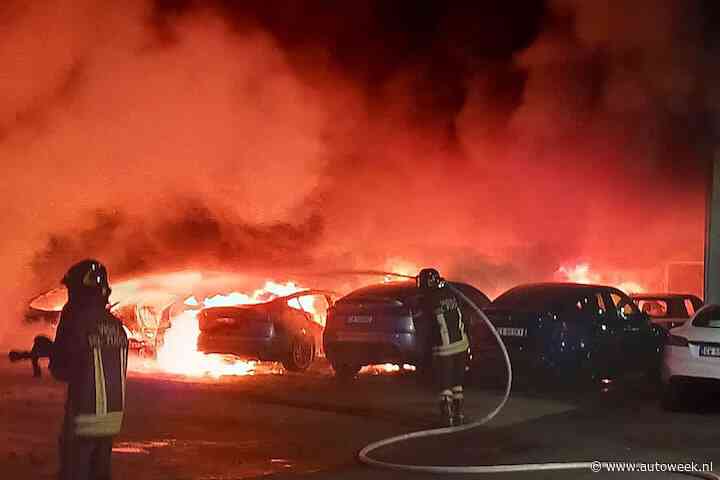 Flinke brand bij Tesla-dealer Rome: waarschijnlijk aangestoken
