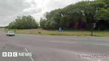 Ambulance catches fire after apparent explosion