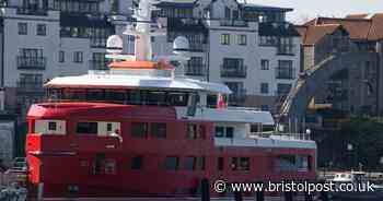 Bright red £30m super yacht arrives in Bristol's floating harbour