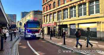 Multiple fire crews attend incident in Bristol city centre