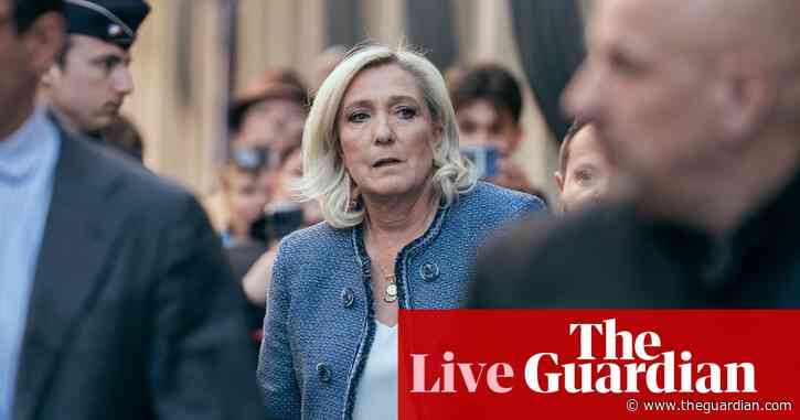 French justice minister urges prompt appeal hearing for Le Pen – as it happened