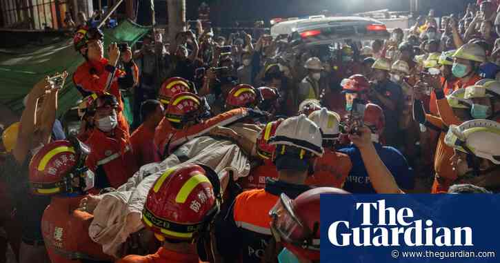 Myanmar earthquake: woman trapped for days pulled alive from the rubble