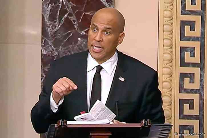 New Jersey Sen. Booker presses his marathon speech against Trump's agenda past 19 hours and counting