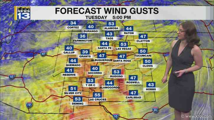 Windy weather through Wednesday