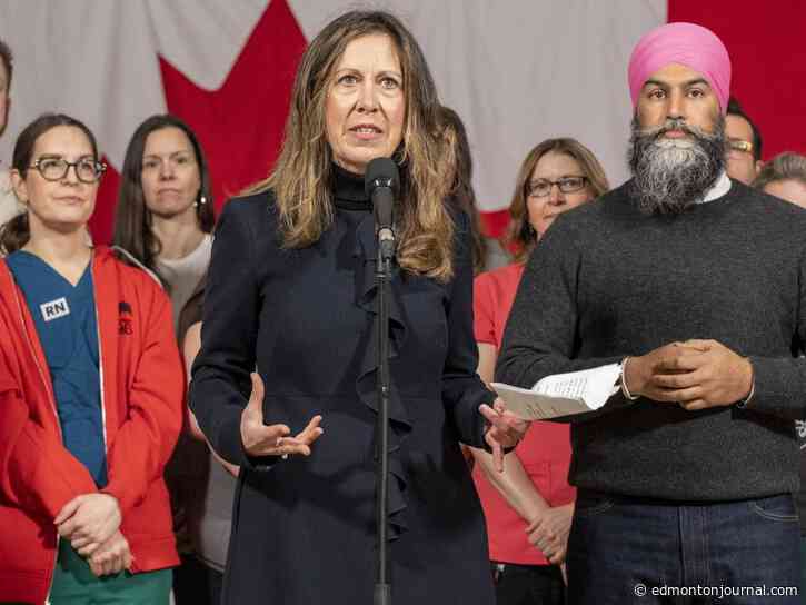 Singh talks tough on health care, offers boost to Edmonton candidates