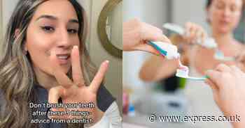 ‘I’m a dentist - never brush your teeth after these 3 things'