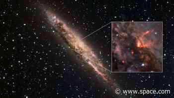 Incredible photo shows supermassive black hole blowing a jet of matter into interstellar space