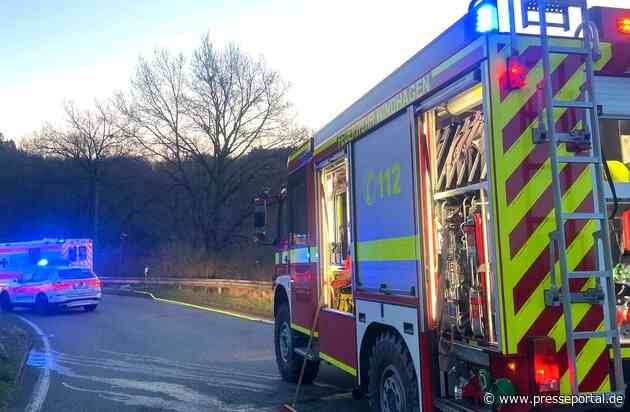 FW VG Asbach: Einsatzreicher Tag für die Feuerwehr der Verbandsgemeinde Asbach: Verkehrsunfall und zwei Brandeinsätze fordern Feuerwehrkräfte