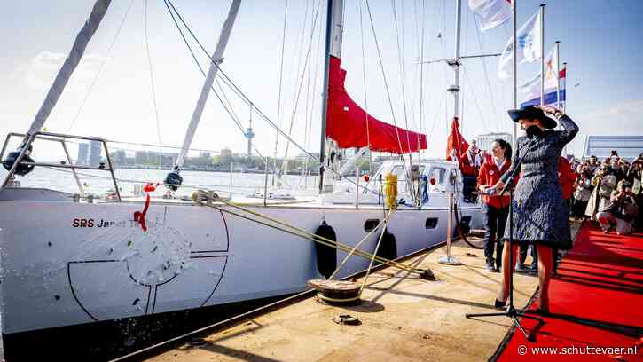 Koningin Máxima doopt zeilschip Janet Taylor van Sea Ranger Service