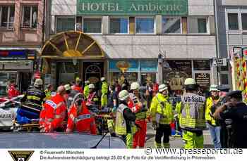 FW-M: Unbekannter Reizstoff im Gebäude sorgt für Großeinsatz (Ludwigsvorstadt)