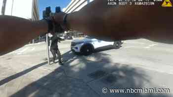 Bodycam video shows officer shoot man with knives outside JMH in Miami