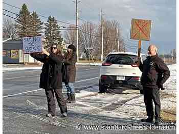 Opposition to battery project near Dunvegan leads to protest at North Glengarry township office