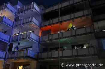 FW Bergheim: Balkonbrand in Bergheim - schnelle Eindämmung durch schnelle Anwohnerreaktion