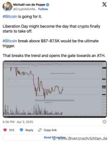Bitcoin steht vor Durchbruch - Krypto-Experte van de Poppe erwartet massive Kursanstiege