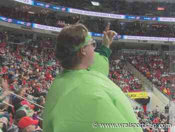 Canes fan Mark Williams embraces the 'chaos' that comes with his inflatable suit