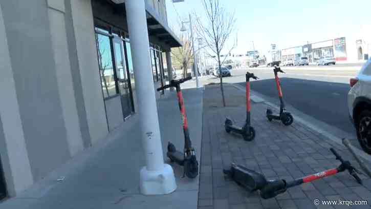 E-scooter companies trying to work with the City of Albuquerque regarding improperly parked scooters
