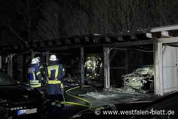 Mehrere Garagen in Bielefeld ausgebrannt