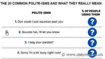 Interactive chart reveals the hilarious 'polite-isms' Britons use to avoid confrontation - and what they REALLY mean