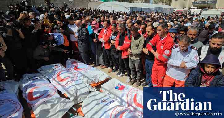 Evidence of ‘execution-style’ killings of Palestinian aid workers by Israeli forces, doctor says