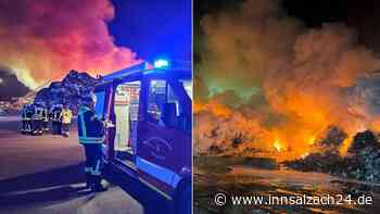 Feuer-Inferno in Entsorgungsbetrieb – Behörde versendet Warnung an Bevölkerung