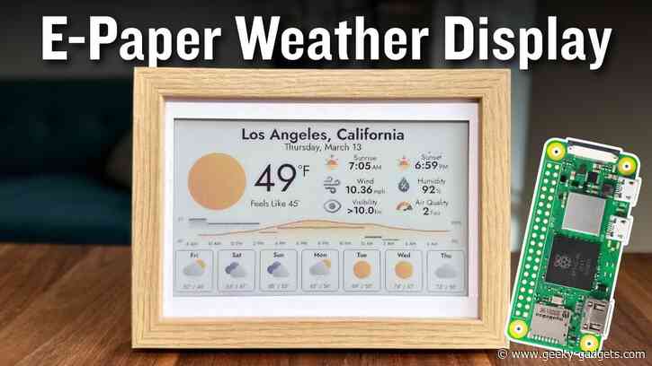 Build a Stunning E-Ink Weather Dashboard with a $15 Raspberry Pi Zero