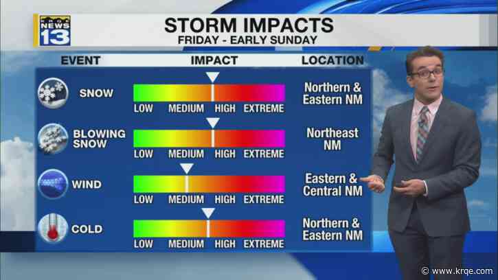Thunderstorms, snow, & colder air coming to New Mexico