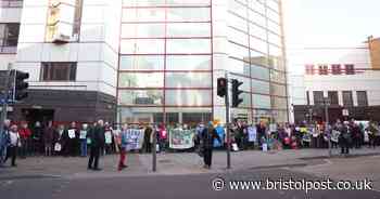 Protesters gather in Bristol against arrests of young women