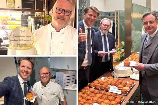 Bart De Wever en co smullen van Kortrijkse gebakjes dankzij voormalig schepen Axel Ronse: “Ik verkocht vroeger boules de Berlin als jobstudent”
