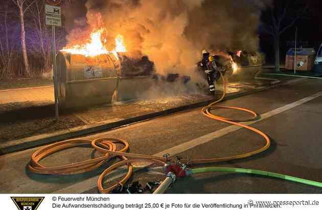 FW-M: Brennende Wertstoffcontainer sorgen für unruhige Nacht (Aubing-Lochhausen-Langwied)