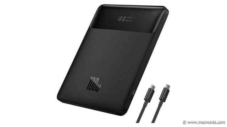 Recharge your MacBook anywhere with half-off this sleek Baseus power bank