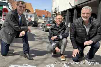 Neue Fahrbahnmarkierungen in Warburg