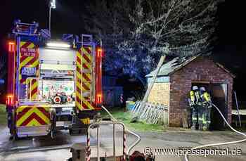 FW-Schermbeck: Brand wirtschaftliche genutztes Gebäude
