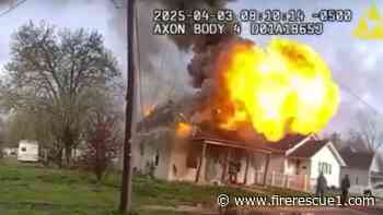 Watch: Ill. police officers rescue firefighter caught in house fire explosion, collapse