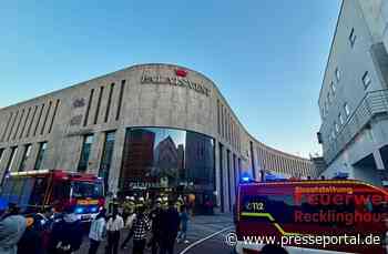 FW-RE: Brand im Palais Vest in der Recklinghäuser Innenstadt - keine Verletzten