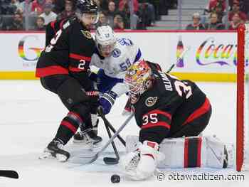 Senators goaltender Linus Ullmark the hero in victory over Tampa Bay Lightning