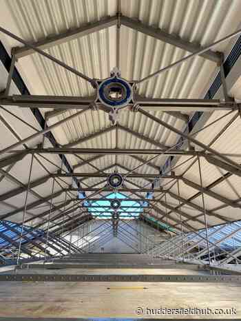 New photos reveal stunning refurbishment of historic trainshed roof at Huddersfield Railway Station