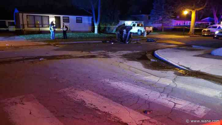 1 dead, 1 injured after short pursuit and fiery crash