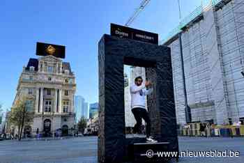 Bezoekers kunnen via Portal op Brouckèreplein in wereld van Minecraft stappen