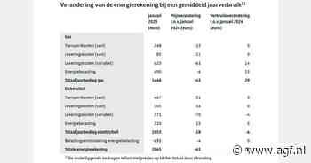 Energierekening Nederlands huishouden 2 procent lager
