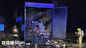 Thousands of pints of beer lost after fire in lorry
