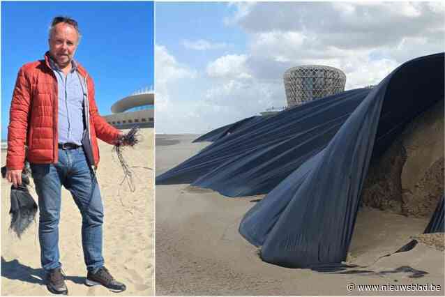 Restanten van zeildoeken Olympisch dorp liggen nog steeds onder het zand: “Duurt liefst honderd jaar voor dit afbreekt in de natuur”