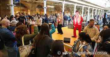 Olly Alexander joins his doppelganger for performance in London