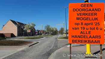 Kruispunt in Meeuwen tijdelijk afgesloten door werken