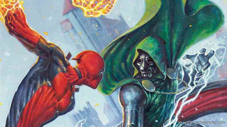 Wade Wilson absorbs the powers of the Fantastic Four to take on Doctor Doom in Deadpool Kills the Marvel Universe One Last Time #4
