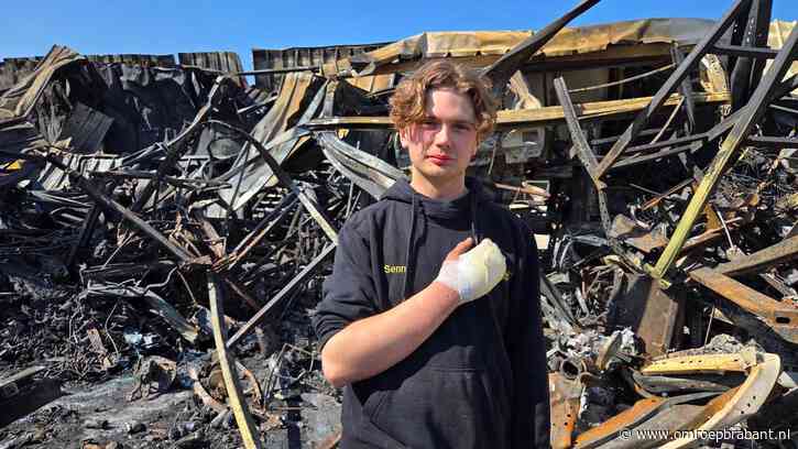 Senna (20) in brand nadat boor vlam vat, autobedrijf van vader verwoest